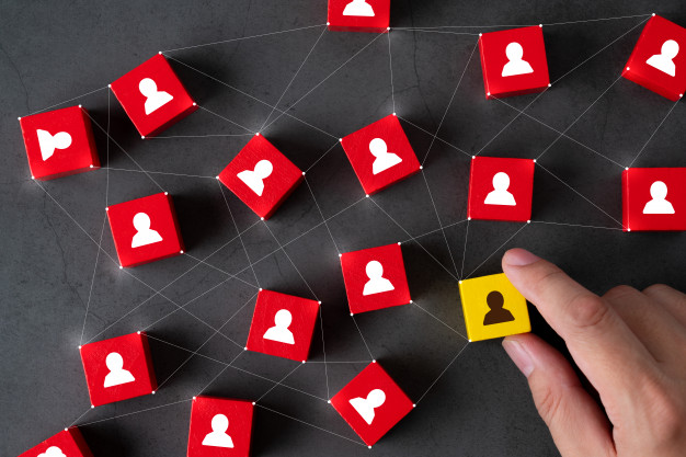 man choosing candidate from talent pool